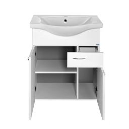 Aqualine Keramia Fresh szafka 59 cm podumywalkowa wisząca biała 50064A