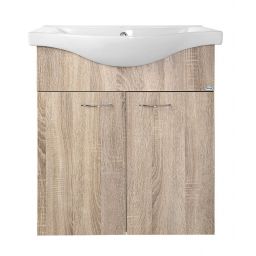 Aqualine Keramia Fresh szafka 60 cm podumywalkowa wisząca dąb platin 50065