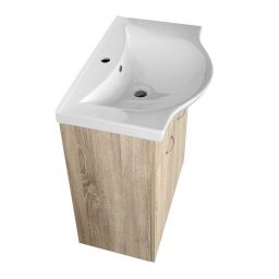 Aqualine Keramia Fresh szafka 60 cm podumywalkowa wisząca dąb platin 50065