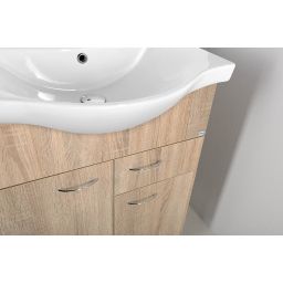 Aqualine Keramia Fresh szafka 60 cm podumywalkowa wisząca dąb platin 50066