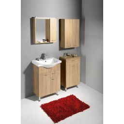 Aqualine Keramia Fresh szafka 60 cm podumywalkowa wisząca dąb platin 50066