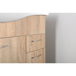 Aqualine Keramia Fresh szafka 75 cm podumywalkowa wisząca dąb platin 50083