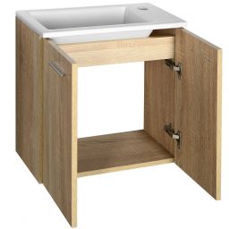 Aqualine Zoja szafka 50 cm podumywalkowa wisząca dąb platin 51047DP