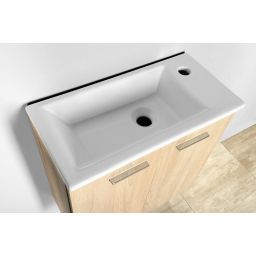 Aqualine Zoja szafka 50 cm podumywalkowa wisząca dąb platin 51047DP