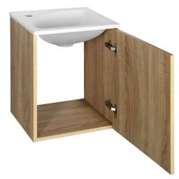 Aqualine Zoja szafka 40 cm podumywalkowa wisząca dąb platin 51048DP