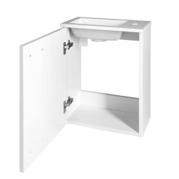 Aqualine Zoja szafka 39,5x22x50 cm podumywalkowa wisząca biała 51049A