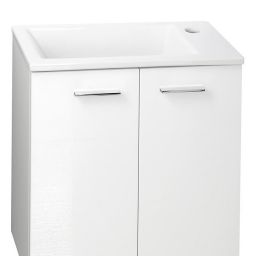 Aqualine Zuno umywalka 50x25 cm prostokątna meblowa biała 9050