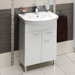 Aqualine Zoja szafka 60 cm podumywalkowa stojąca biała 51065A