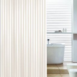 Aqualine zasłona prysznicowa 180x200 cm poliester beżowa ZP003