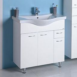Aqualine Keramia Fresh szafka 75 cm podumywalkowa wisząca biała 50082A