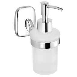 Aqualine Rumba dozownik do mydła 160 ml ścienny chrom/szkło mleczne RB119