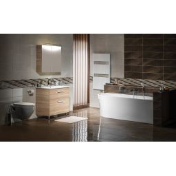 Aqualine Vega szafka 72 cm podumywalkowa wisząca dąb platin VG873