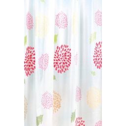Aqualine zasłona prysznicowa 180x200 cm winyl biała/kwiaty ZV015