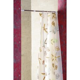 Aqualine zasłona prysznicowa 180x200 cm winyl biała/gwiazdy ZV016