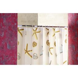 Aqualine zasłona prysznicowa 180x200 cm winyl biała/gwiazdy ZV016