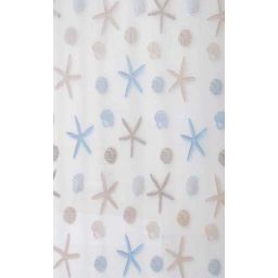 Aqualine zasłona prysznicowa 180x200 cm winyl biała/gwiazdy ZV016