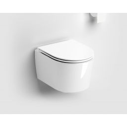 Clou InBe miska WC z deską wolnoopadającą wisząca bez kołnierza biały połysk IB/04.01140