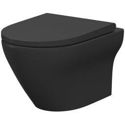 Cersanit Larga miska WC z deską wolnoopadającą wisząca bez kołnierza antracyt mat S701-610