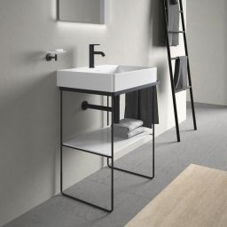 Duravit DuraSquare nogi do umywalki z relingiem czarny mat 0031014600
