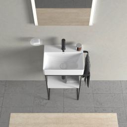 Duravit DuraSquare nogi do umywalki z relingiem czarny mat 0031094600