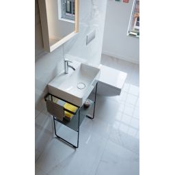Duravit DuraSquare nogi do umywalki z relingiem czarny mat 0031094600