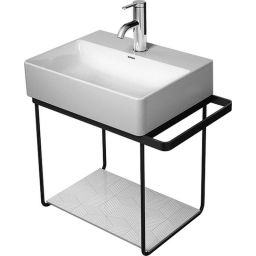Duravit DuraSquare stelaż wiszący z relingiem do umywalki czarny mat 0031104600