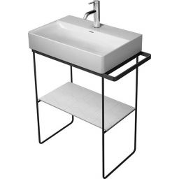 Duravit DuraSquare nogi do umywalki z relingiem czarny mat 0031134600