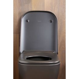 Duravit Happy D.2 miska WC wisząca bez kołnierza antracyt mat 222209AD00