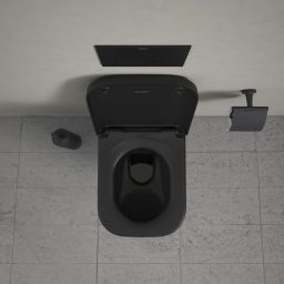 Duravit Happy D.2 miska WC wisząca bez kołnierza antracyt mat 222209AD00