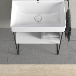 Duravit DuraSquare nogi do umywalki z relingiem czarny mat 0031014600