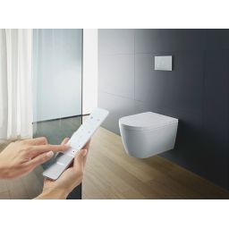Duravit SensoWash Starck f Plus Compact miska WC Rimless wisząca z deską sedesową myjącą biała 650000012004320
