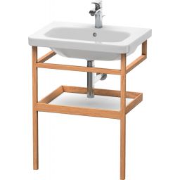 Duravit DuraStyle nogi do umywalki z półką i wieszakiem dąb europejski lity/biały mat DS988101876