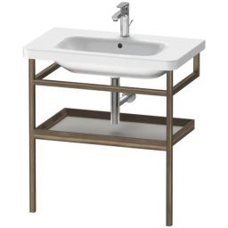 Duravit DuraStyle nogi do umywalki z półką i wieszakiem orzech amerykański lity /szary beton mat DS988200777