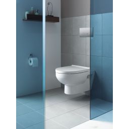 Duravit No. 1 miska WC z deską wolnoopadającą wisząca bez kołnierza biały 45750900A1
