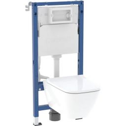 Geberit Duofix Basic Smyle Square zestaw miska z deską i stelaż 118.346.00.3
