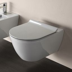 GSI Pura miska WC wisząca bez kołnierza Swirlflush ExtraGlaze biała 881611
