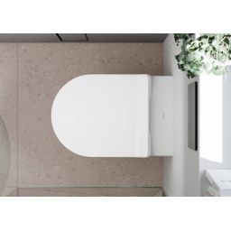 Hansgrohe EluPura S miska WC z deską wolnoopadającą wisząca bez kołnierza ze spłukiwaniem wirowym biały połysk 60344450