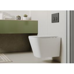 Hagser Otis zestaw miska z deską wisząca bez kołnierza biały HGR90000042