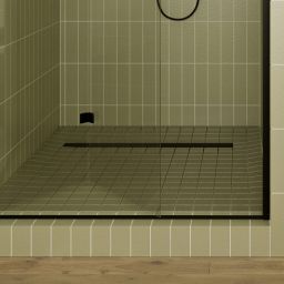 Hagser Iris odpływ prysznicowy liniowy 80 cm ruszt odwracalny czarny mat HGR14000030