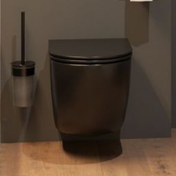 Hagser Beno miska WC wisząca Rimless z deską wolnoopadającą czarny mat HGR80000042