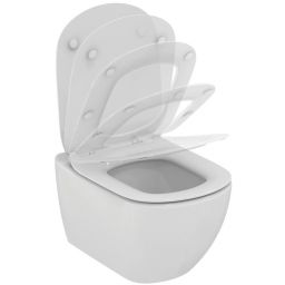 Zestaw Ideal Standard Tesi miska WC wisząca z deską wolnoopadającą białą (T007901,T352701)