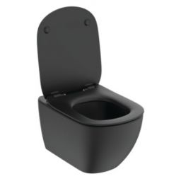 Ideal Standard Tesi miska WC z deską wolnoopadającą wisząca bez kołnierza czarny T3546V3