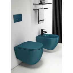 Isvea Infinity miska WC wisząca bez kołnierza zielony mat 10NF02004-2P