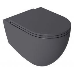 Isvea Infinity miska WC wisząca bez kołnierza antracyt mat 10NF02004-2C