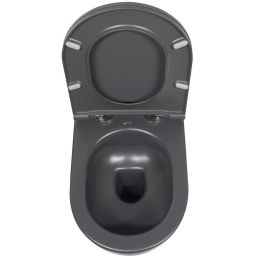 Isvea Infinity miska WC wisząca bez kołnierza antracyt mat 10NF02004-2C