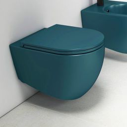 Isvea Infinity miska WC wisząca bez kołnierza zielony mat 10NF02004-2P