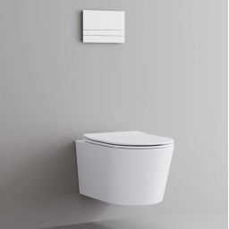 Kronenbach Tube miska WC wisząca ze spłukiwaniem wirowym biały KB100080WG