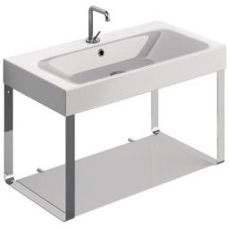 Kerasan Cento stelaż wiszący do umywalki z półką chrom 9126K1