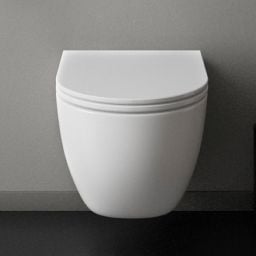 Zestaw Ksuro 01 miska WC wisząca Pure Edge z powłoką Intelligent Coat z deską wolnoopadającą biały 22801000