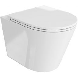 LaVita Galve miska WC wisząca bez kołnierza spłukiwanie wirowe biały połysk 5900378334781